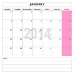 2014 Monthly Calendar Template