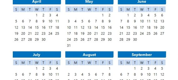 2020 Calendar Template for Microsoft Word